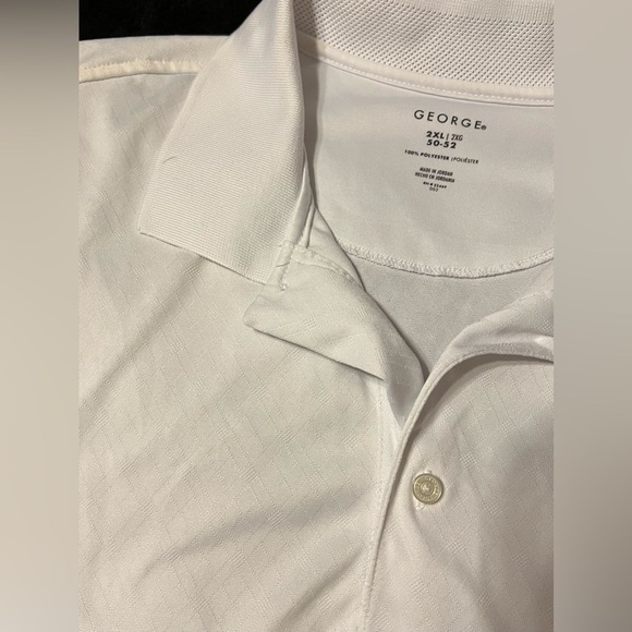 EUC Oxford Men's White Polyester Soft & Stretchy Shirt - Picture 3 of 6